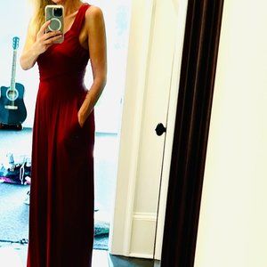 Anthropologie Moulinette Soeurs Molly Knit Deep Red Jumpsuit